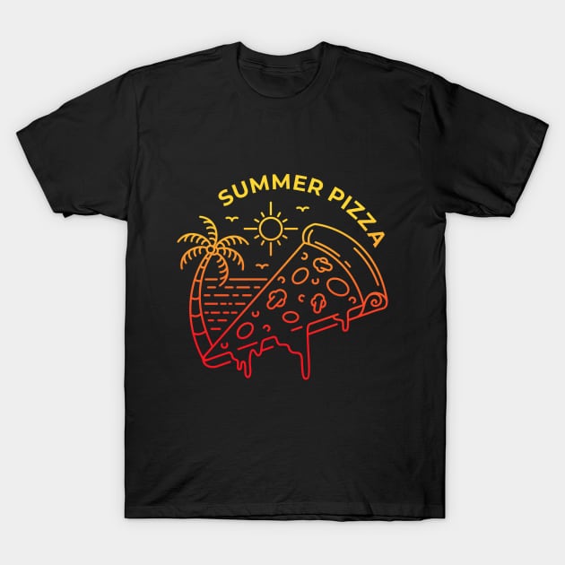 Summer Pizza T-Shirt by VEKTORKITA